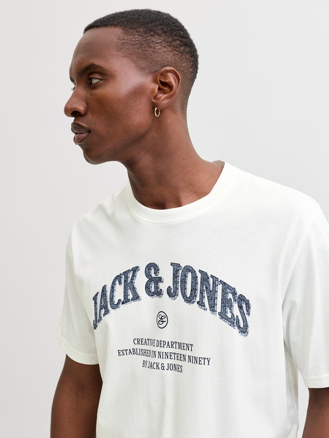 Jack & Jones Rundhalsshirt »JJEDENVER GRAPHIC TEE SS O-NECK SN« mit Logobranding
