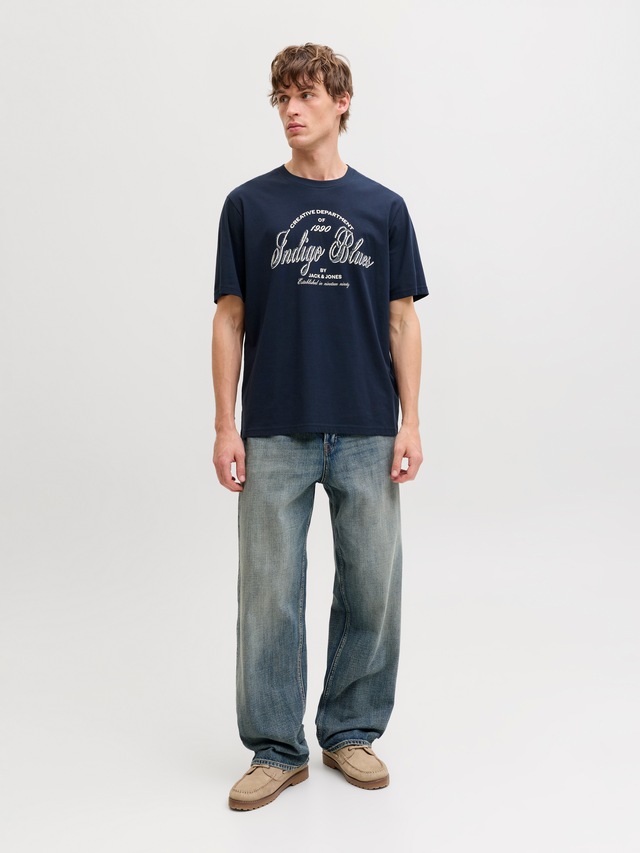 Jack & Jones Rundhalsshirt »JJEDENVER GRAPHIC TEE SS O-NECK SN« mit Logobranding