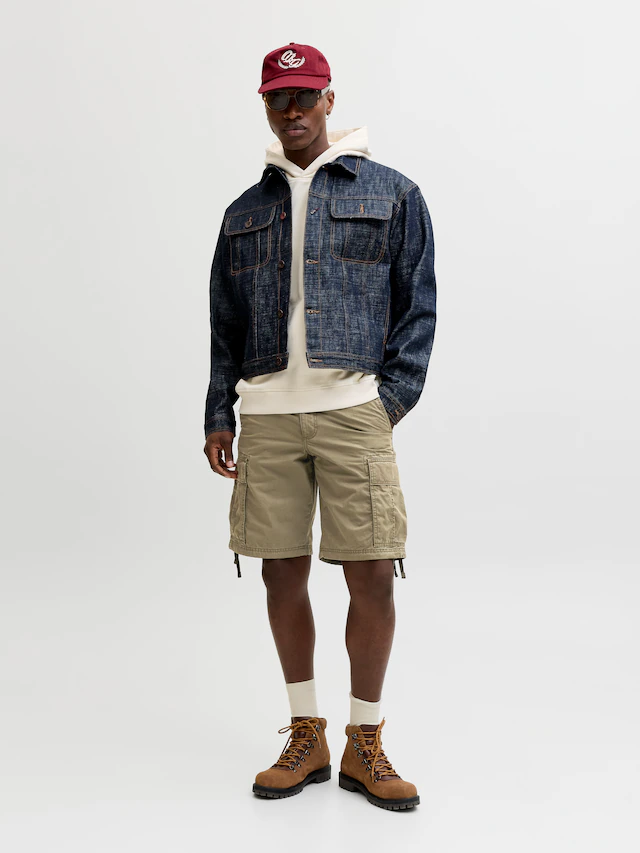 Jack & Jones Cargoshorts »JPSTCOLE FRANK CARGO SHORT MID SN« mit Cargotaschen
