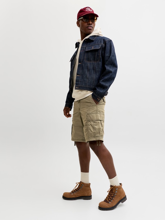 Jack & Jones Cargoshorts »JPSTCOLE FRANK CARGO SHORT MID SN« mit Cargotaschen