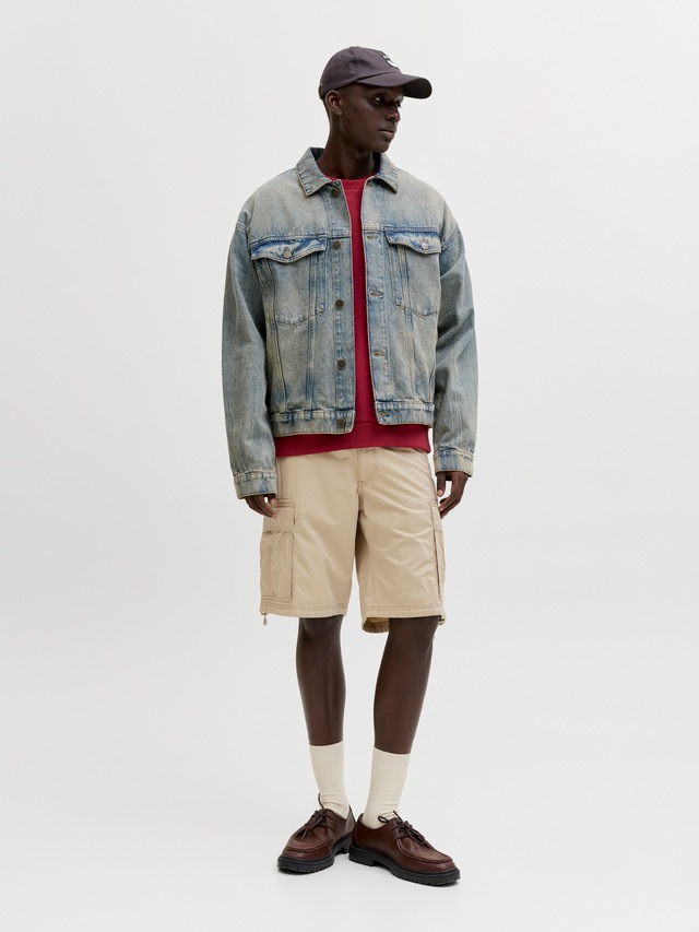 Jack & Jones Cargoshorts »JPSTCOLE FRANK CARGO SHORT MID SN« mit Cargotaschen