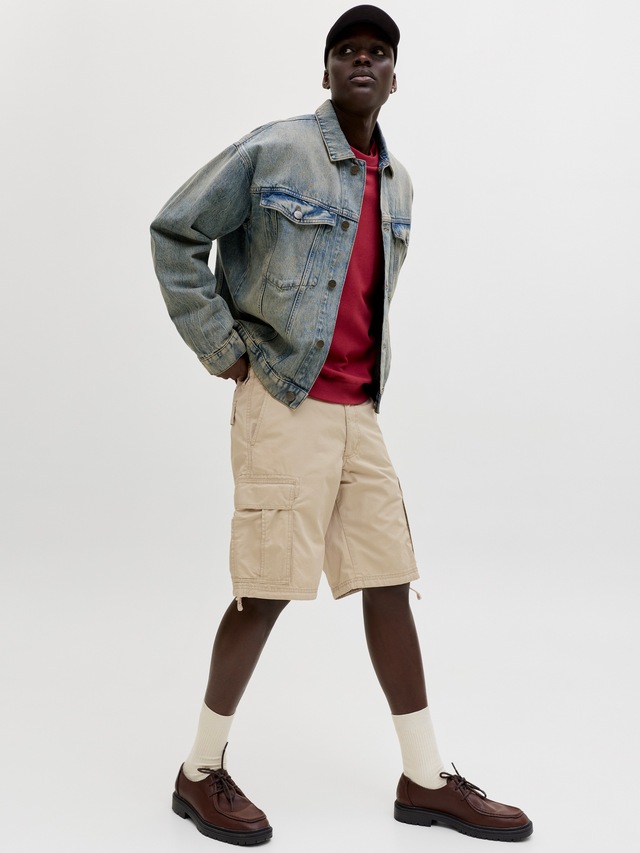 Jack & Jones Cargoshorts »JPSTCOLE FRANK CARGO SHORT MID SN« mit Cargotaschen