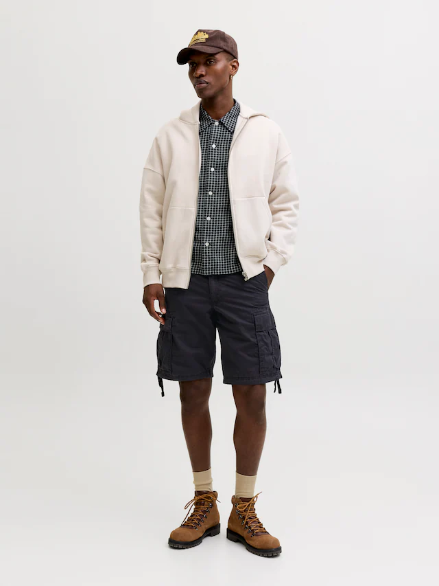 Jack & Jones Cargoshorts »JPSTCOLE FRANK CARGO SHORT MID SN« mit Cargotaschen