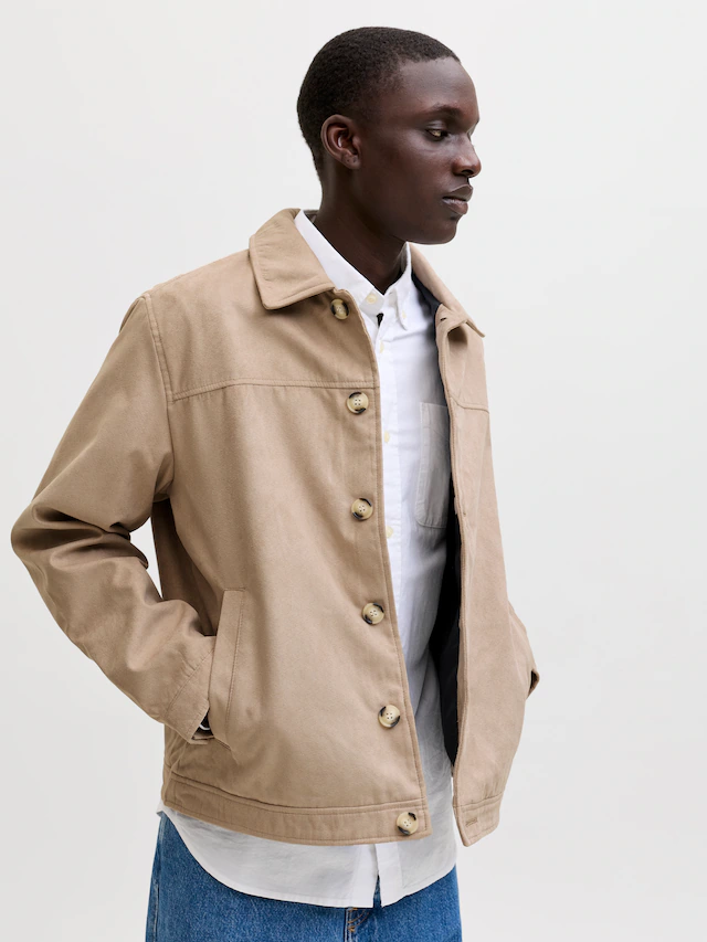 Jack & Jones Hemdjacke »JJECASABLANCA SHACKET SN« mit auffälliger Knopfleiste