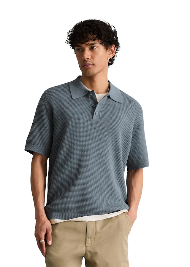 Marc O'Polo DENIM Poloshirt mit Waffelstruktur, regular fit