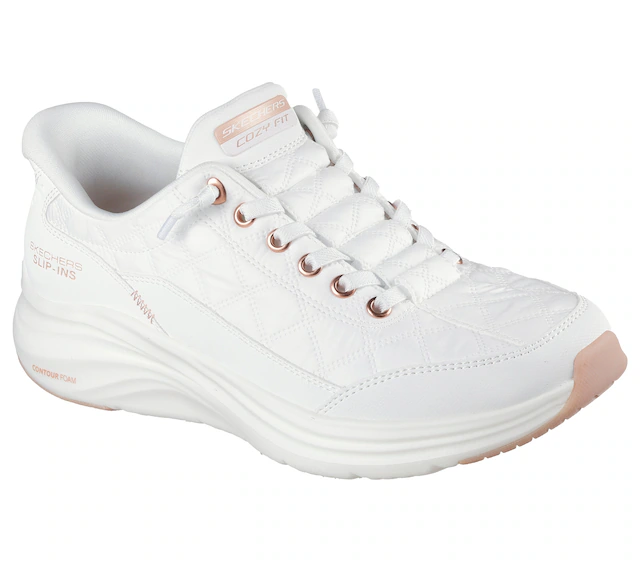Skechers Slip-On Sneaker »CONTOUR FOAM-GOLDEN HOUR« Slipper, Freizeitschuh, Schlupfschuh mit Slip-Ins Funktion