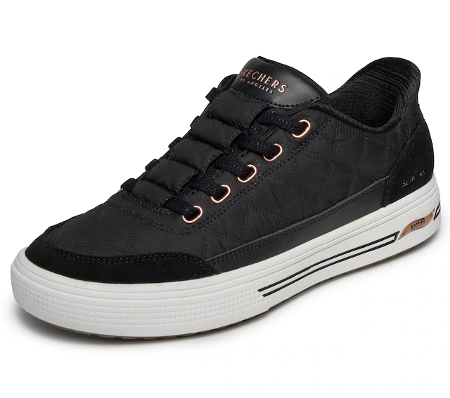 Skechers Slip-On Sneaker »ARCH FIT ARCADE-CUDDLE STEPS« Slipper, Schlupfschuh, Freizeitsneaker mit elastischen Schnürsenkeln