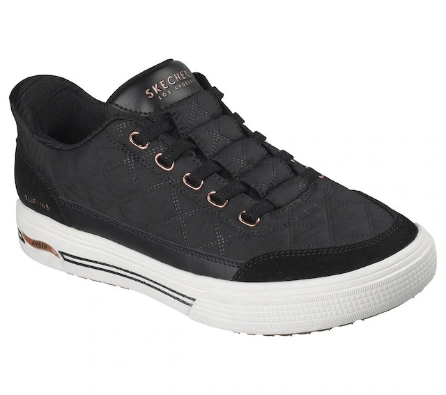 Skechers Slip-On Sneaker »ARCH FIT ARCADE-CUDDLE STEPS« Slipper, Schlupfschuh, Freizeitsneaker mit elastischen Schnürsenkeln