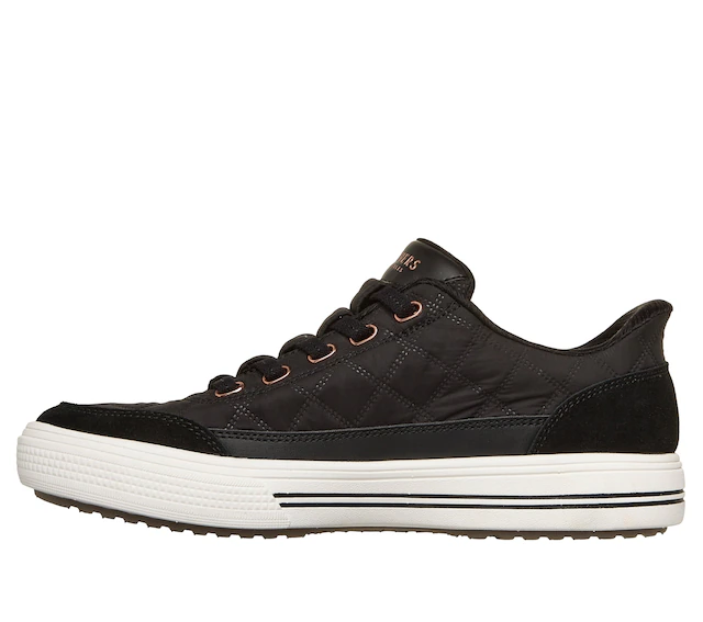 Skechers Slip-On Sneaker »ARCH FIT ARCADE-CUDDLE STEPS« Slipper, Schlupfschuh, Freizeitsneaker mit elastischen Schnürsenkeln