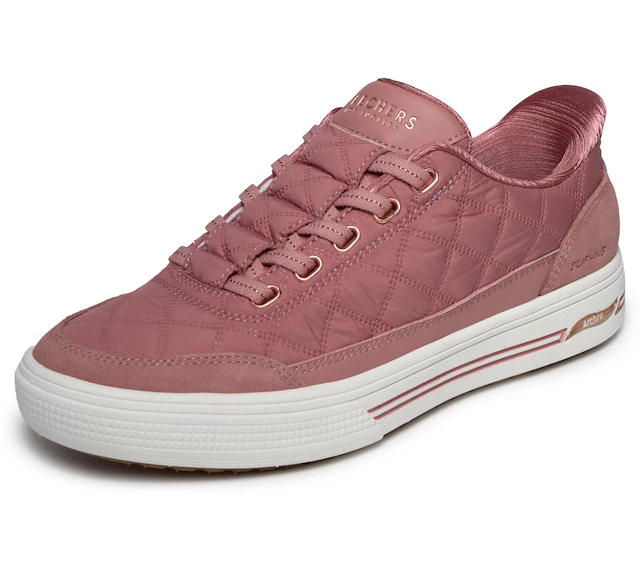 Skechers Slip-On Sneaker »ARCH FIT ARCADE-CUDDLE STEPS« Slipper, Schlupfschuh, Freizeitsneaker mit elastischen Schnürsenkeln