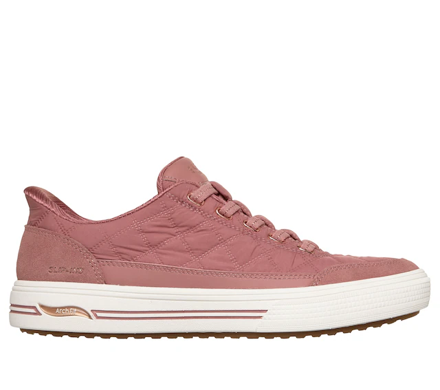 Skechers Slip-On Sneaker »ARCH FIT ARCADE-CUDDLE STEPS« Slipper, Schlupfschuh, Freizeitsneaker mit elastischen Schnürsenkeln