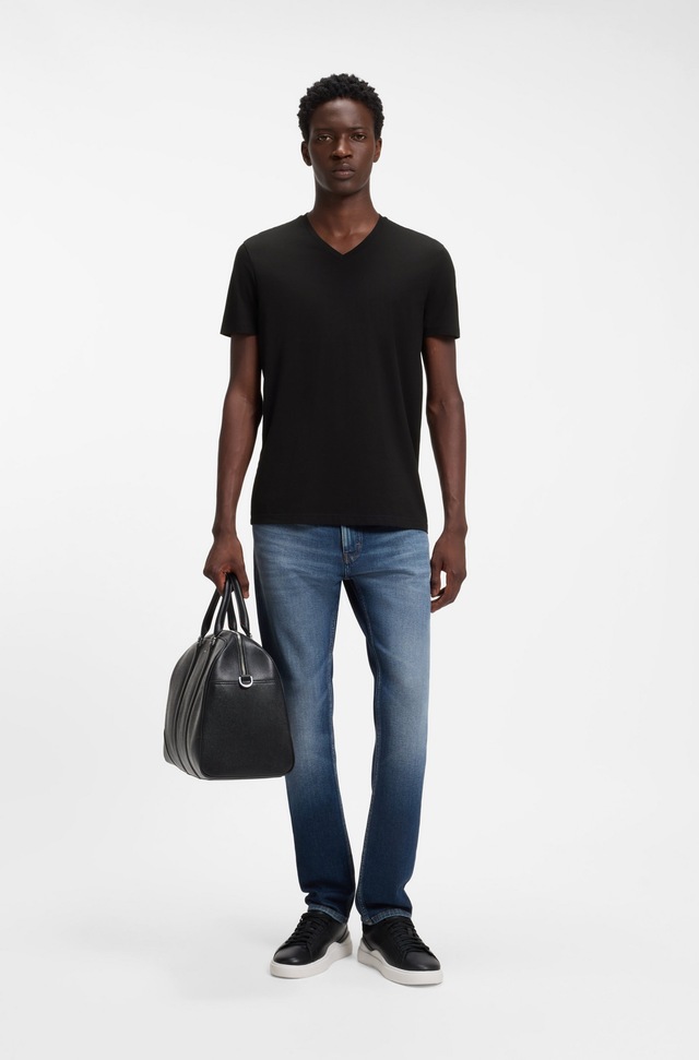 HUGO T-Shirt »HUGO-V« Packung, 2er, V-Ausschnitt, Slim-Fit, HUGO Logo-Print