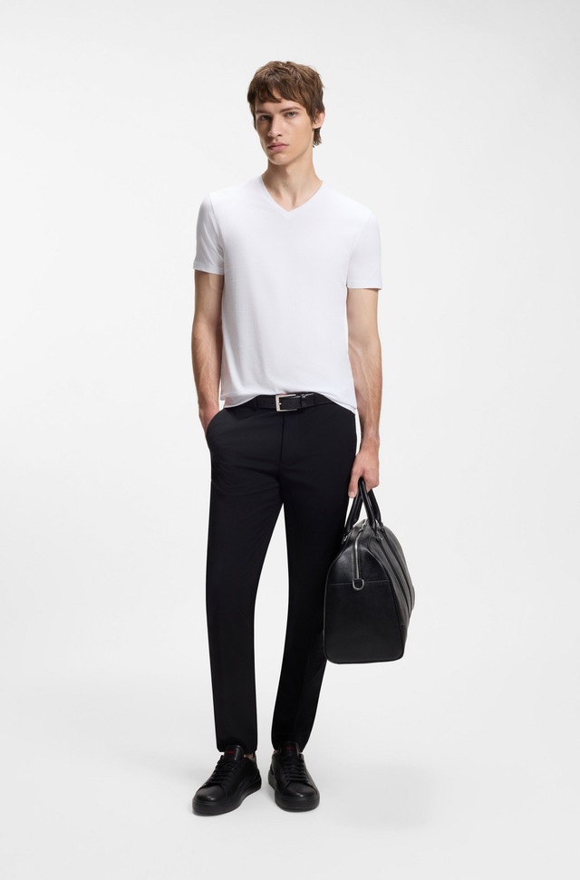 HUGO T-Shirt »HUGO-V« Packung, 2er, V-Ausschnitt, Slim-Fit, HUGO Logo-Print