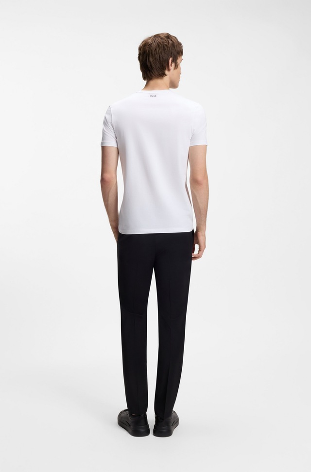 HUGO T-Shirt »HUGO-V« Packung, 2er, V-Ausschnitt, Slim-Fit, HUGO Logo-Print