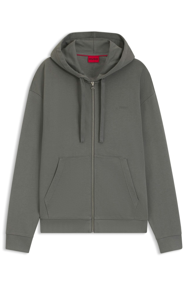HUGO Kapuzensweatjacke Relaxed Fit, Kapuze, Taschen