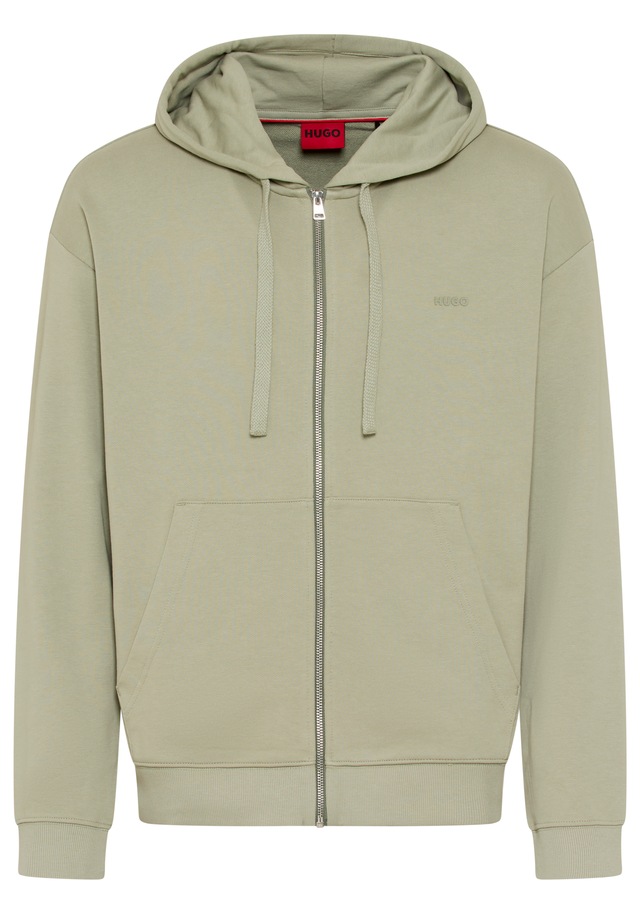 HUGO Kapuzensweatjacke Relaxed Fit, Kapuze, Taschen