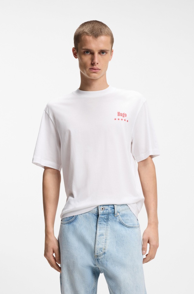 HUGO T-Shirt »Nucavo« mit Artwork, regular fit