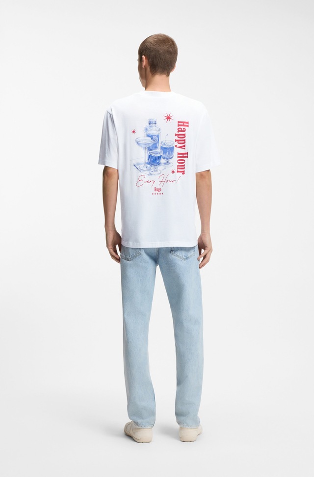 HUGO T-Shirt »Nucavo« mit Artwork, regular fit