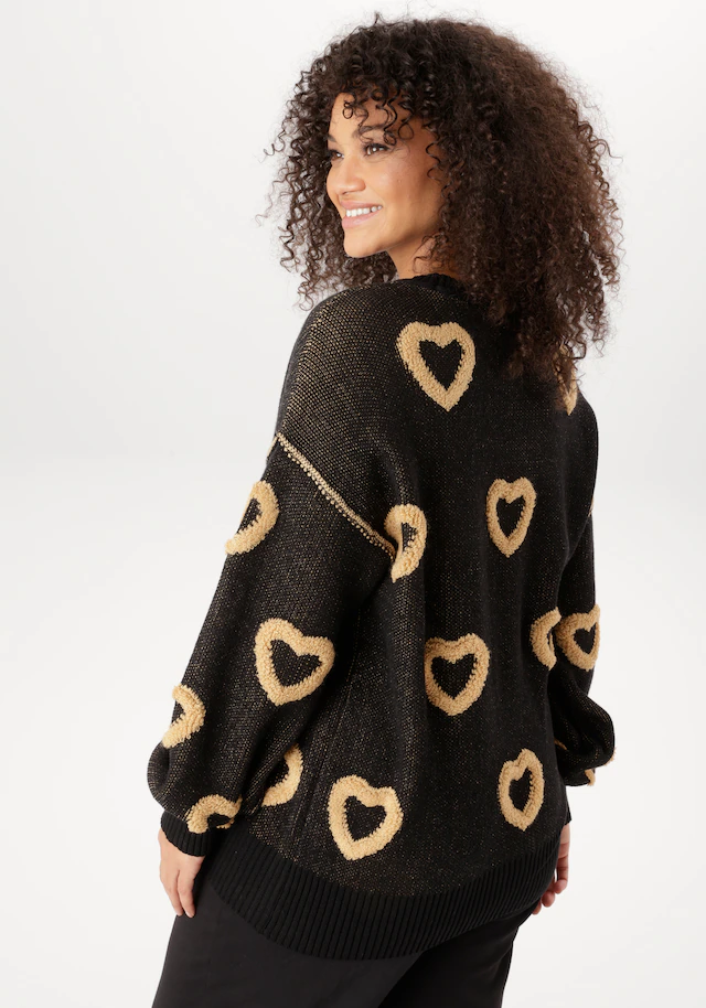 Aniston PLUS Strickpullover mit aufgestrickten Herzen
