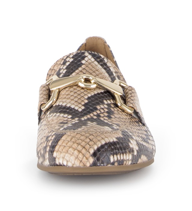 Gabor Slipper Blockabsatz, Businessschuh mit goldfarbenem Schmuck-Zierriegel
