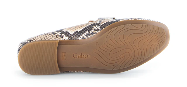 Gabor Slipper Blockabsatz, Businessschuh mit goldfarbenem Schmuck-Zierriegel