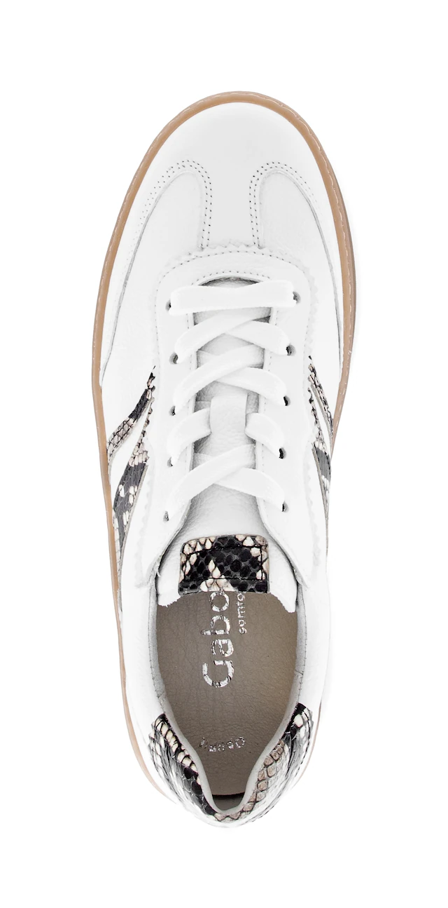 Gabor Plateausneaker »FLORENZ« Freizeitschuh, Halbschuh, Schnürer, im Retrolook, Weite G (=weit)