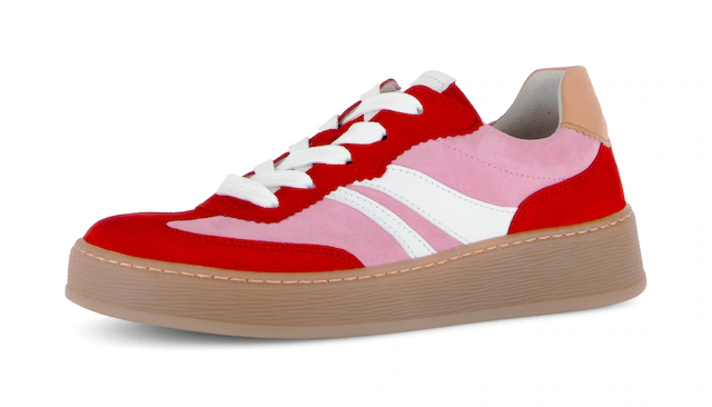 Gabor Plateausneaker »FLORENZ« Freizeitschuh, Halbschuh, Schnürer, im Retrolook, Weite G (=weit)
