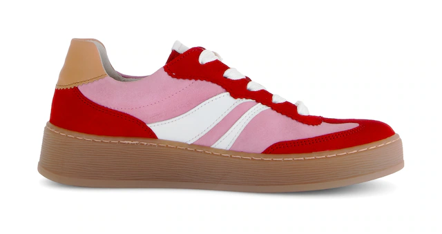 Gabor Plateausneaker »FLORENZ« Freizeitschuh, Halbschuh, Schnürer, im Retrolook, Weite G (=weit)
