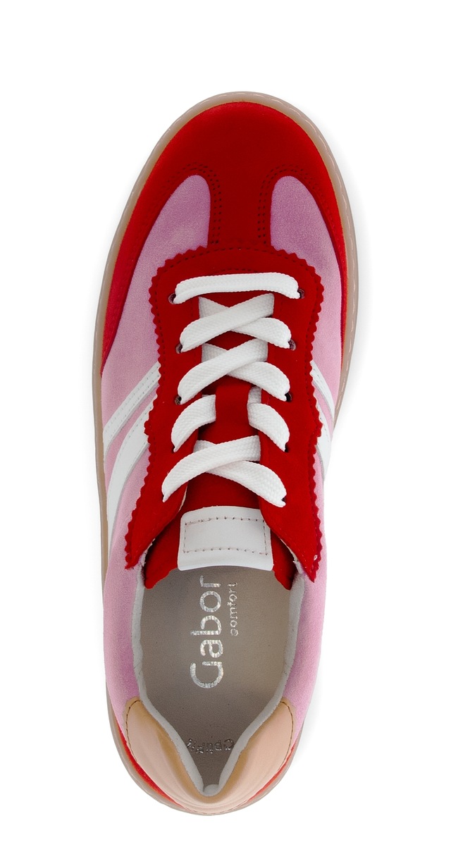 Gabor Plateausneaker »FLORENZ« Freizeitschuh, Halbschuh, Schnürer, im Retrolook, Weite G (=weit)