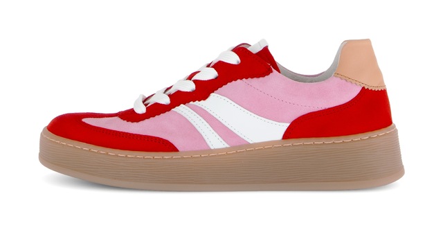 Gabor Plateausneaker »FLORENZ« Freizeitschuh, Halbschuh, Schnürer, im Retrolook, Weite G (=weit)