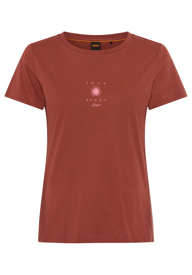 BOSS ORANGE T-Shirt »Elove Premium Damenmode« im Slim Fit, bestickt