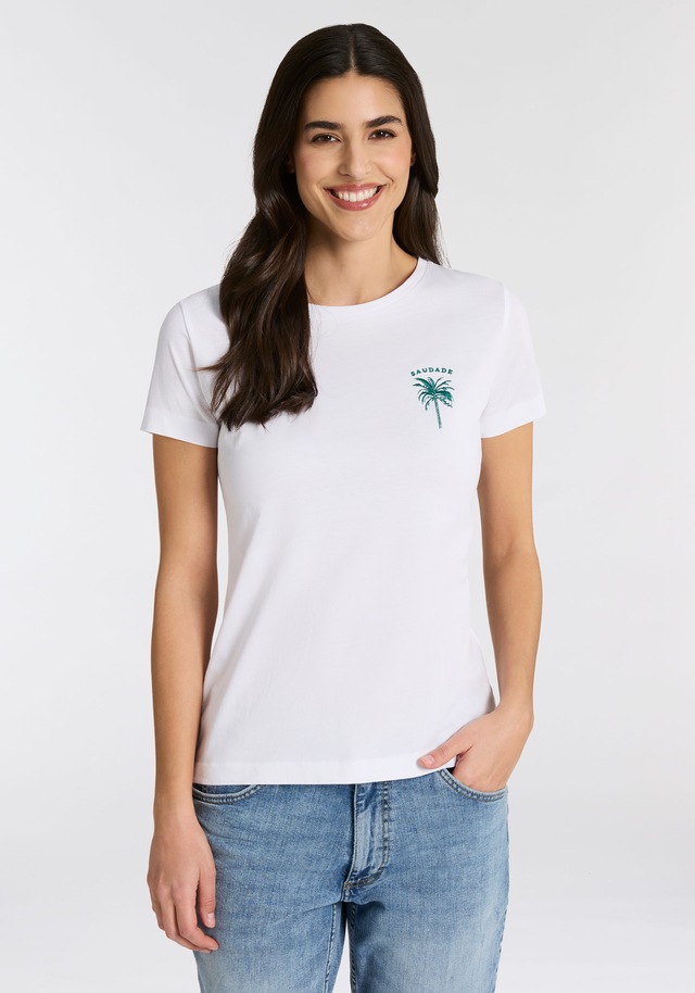 BOSS ORANGE T-Shirt »Elove Premium Damenmode« im Slim Fit, bestickt