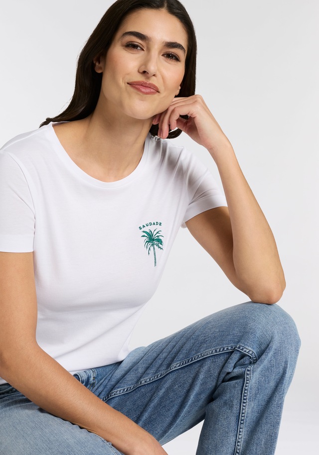 BOSS ORANGE T-Shirt »Elove Premium Damenmode« im Slim Fit, bestickt