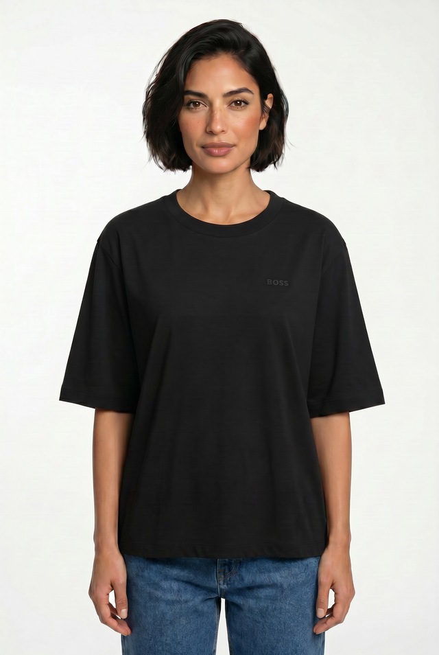 BOSS ORANGE T-Shirt »Eregular Premium Damenmode« mit Logo-Detail, Relaxed Fit