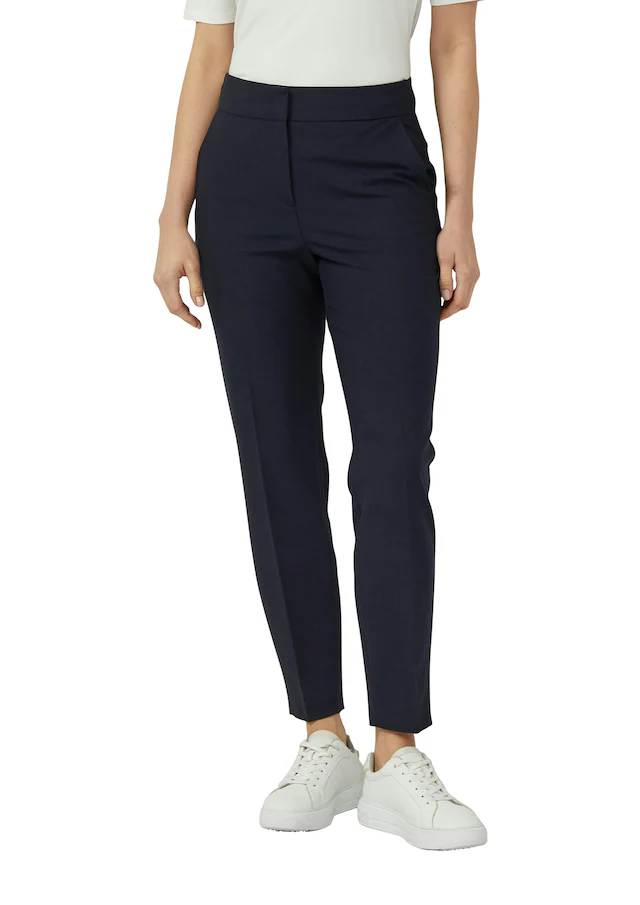 s.Oliver BLACK LABEL Stoffhose mit schmalem Bein, Viskose-Stretch