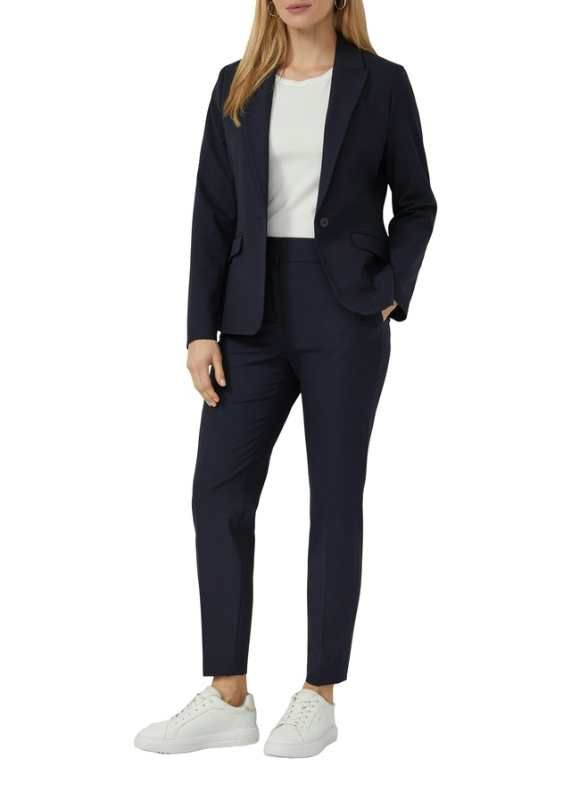 s.Oliver BLACK LABEL Stoffhose mit schmalem Bein, Viskose-Stretch