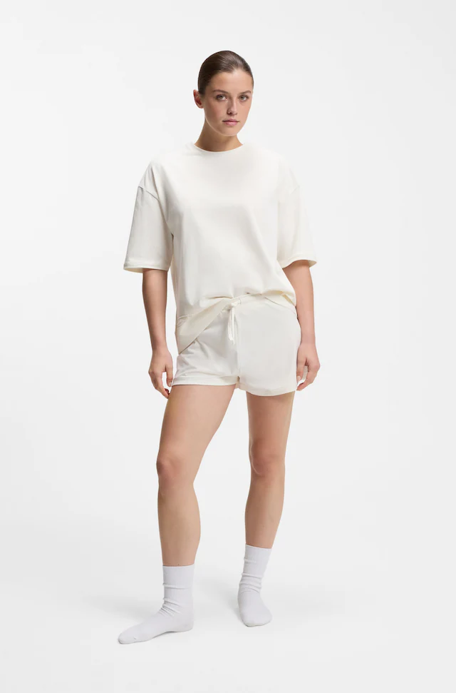 HUGO Underwear Pyjama »MESH LOGO SHORT-SET« Set, 2 Stretch-Baumwolle im Relaxed Fit