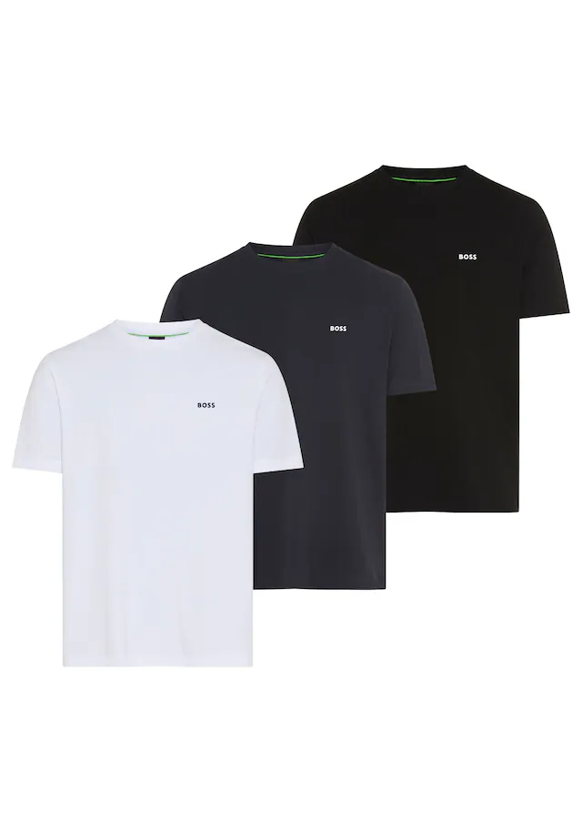 BOSS GREEN T-Shirt »Tee 3Pack Regular Fit« Packung, 3er-Pack, 3 Stretch Jersey Cotton, Logo on Chest, Sparpackung