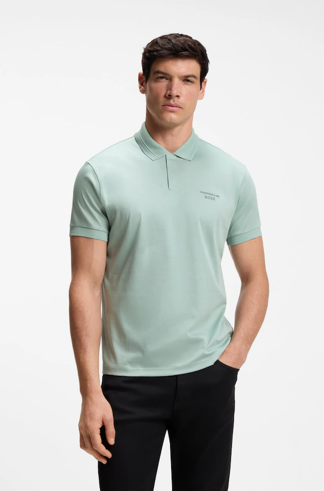BOSS GREEN Poloshirt »Porsche Spirit 70 Capsule Collection« Premium Herrenmode Innovative Geruchskontroll-Technologie HEIQ MINT