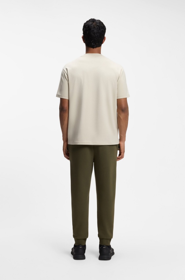 BOSS GREEN T-Shirt »Tee Collar Relaxed Fit« Stretch Jersey Baumwolle, Logo Centered, Rundhals
