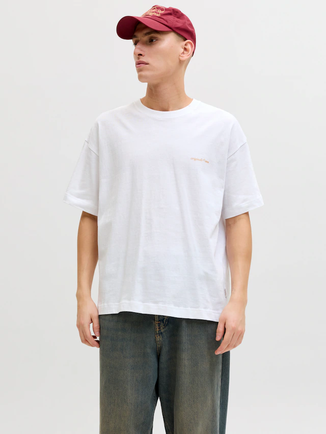 Jack & Jones T-Shirt »JORMONTAUK BACK GRAPHIC TEE SSCN EA26 SN« Baumwolle, locker geschnitten