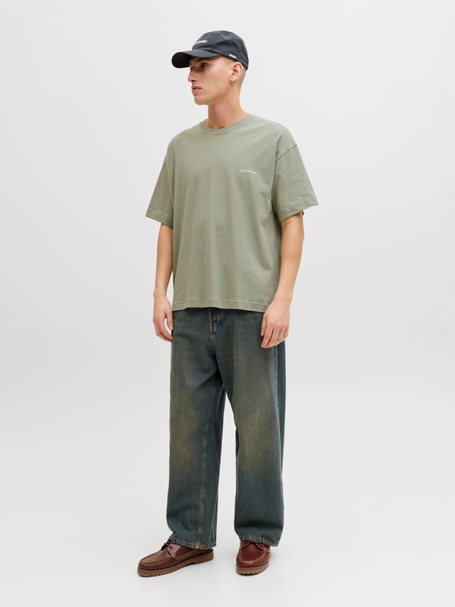 Jack & Jones T-Shirt »JORMONTAUK BACK GRAPHIC TEE SSCN EA26 SN« Baumwolle, locker geschnitten