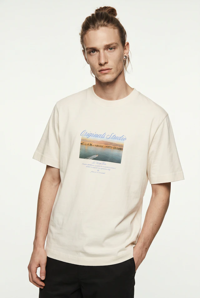 Jack & Jones T-Shirt »JORNORREBRO PHOTO TEE SS CREW NECK« Baumwolle, relaxed fit