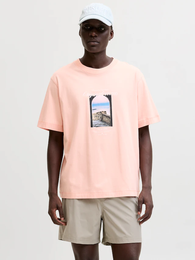 Jack & Jones T-Shirt »JORNORREBRO PHOTO TEE SS CREW NECK« Baumwolle, relaxed fit