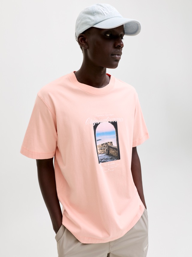Jack & Jones T-Shirt »JORNORREBRO PHOTO TEE SS CREW NECK« Baumwolle, relaxed fit