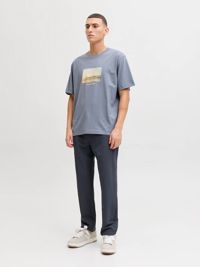 Jack & Jones T-Shirt »JORNORREBRO PHOTO TEE SS CREW NECK« Baumwolle, relaxed fit