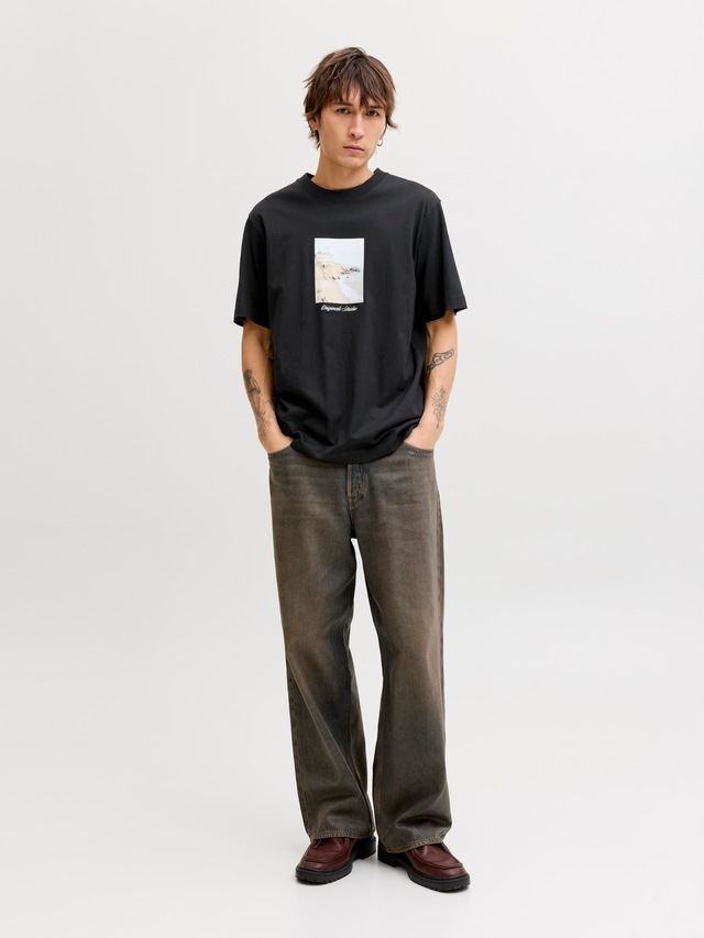 Jack & Jones T-Shirt »JORNORREBRO PHOTO TEE SS CREW NECK« Baumwolle, relaxed fit
