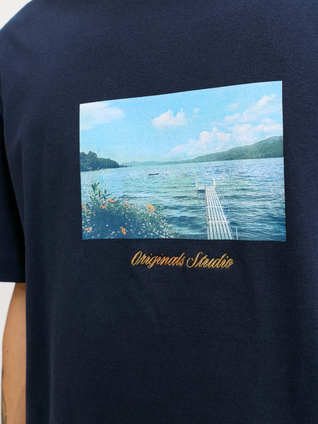 Jack & Jones T-Shirt »JORNORREBRO PHOTO TEE SS CREW NECK« Baumwolle, relaxed fit