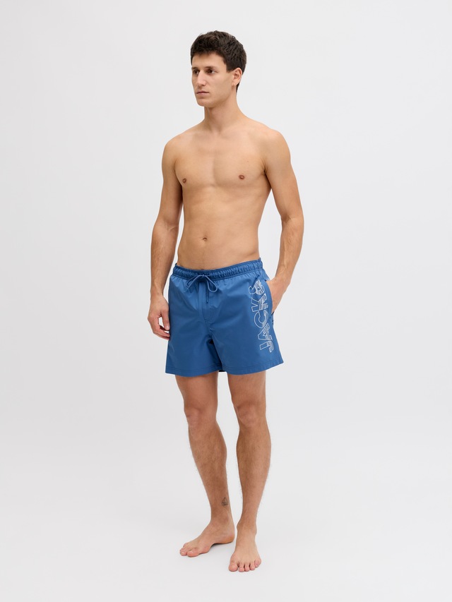Jack & Jones Badeshorts »JPSTMAUI WAVE LOGO SWIM SHORTS SN« Kunstfaser, normal geschniten