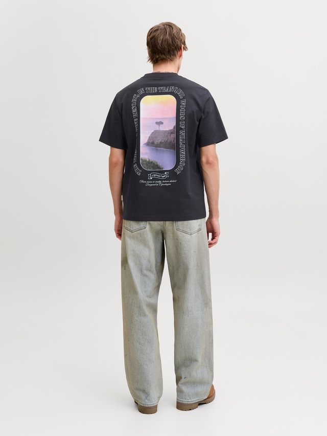 Jack & Jones T-Shirt »JORMONTAUK PHOTO BACK TEE SS CN«